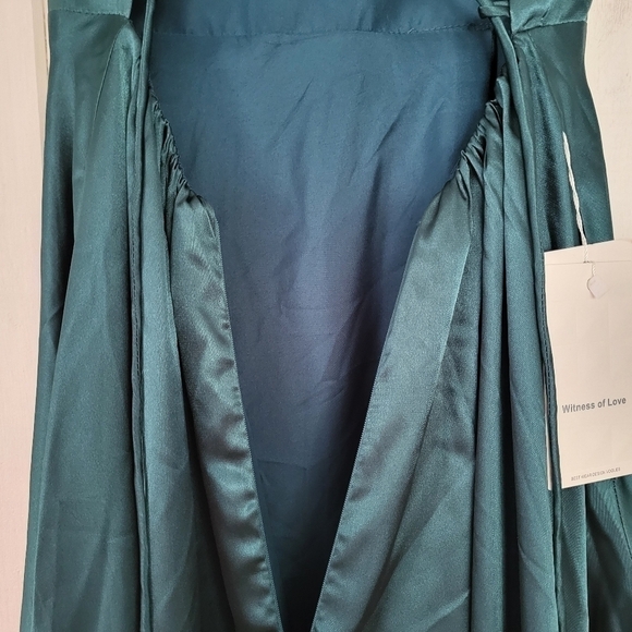 Satin Strapless Corset Back Prom Dress Gown Size 8 - Picture 5 of 11